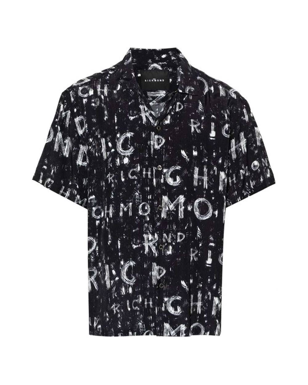 John Richmond Camicia con pattern tone sur tone Nuova