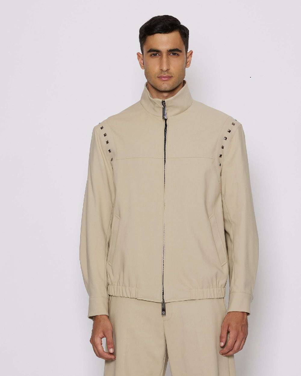 John Richmond Giacca con zip e borchie decorative Moda