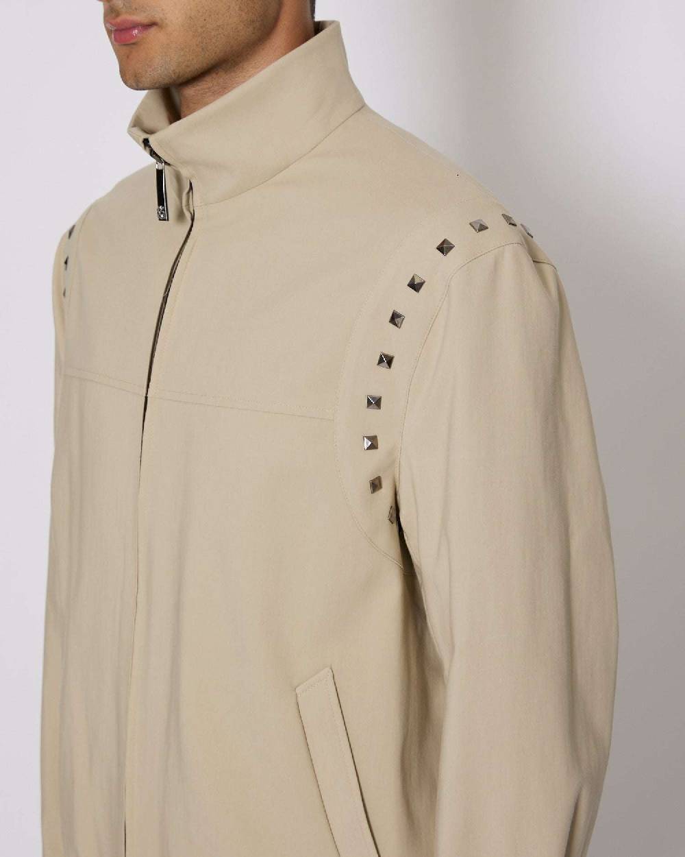John Richmond Giacca con zip e borchie decorative Moda