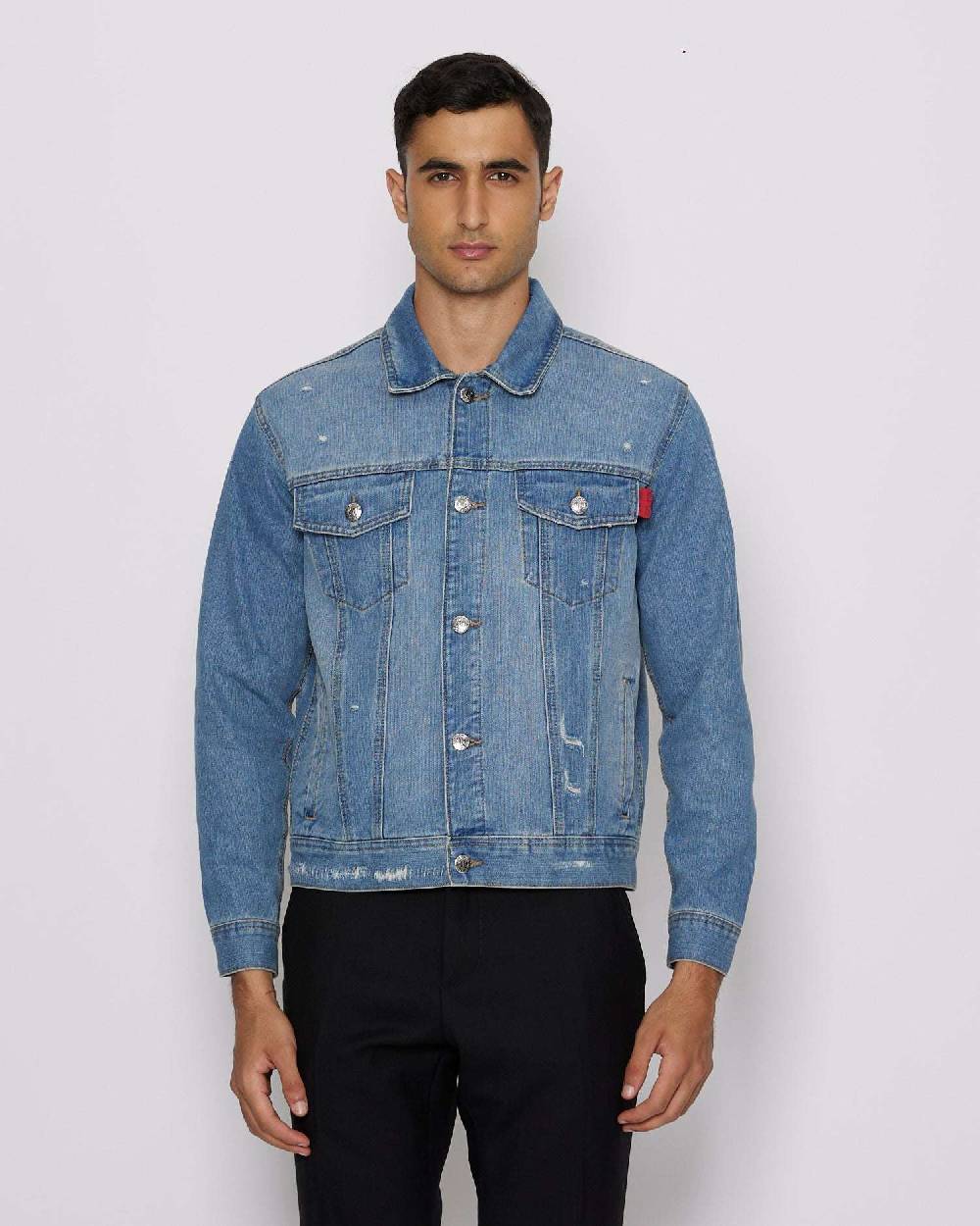 John Richmond Giacca in denim con tasche frontali 2025