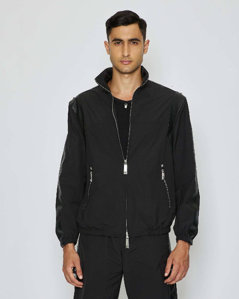 John Richmond Bomber con cappuccio con dettagli in ecopelle Italy