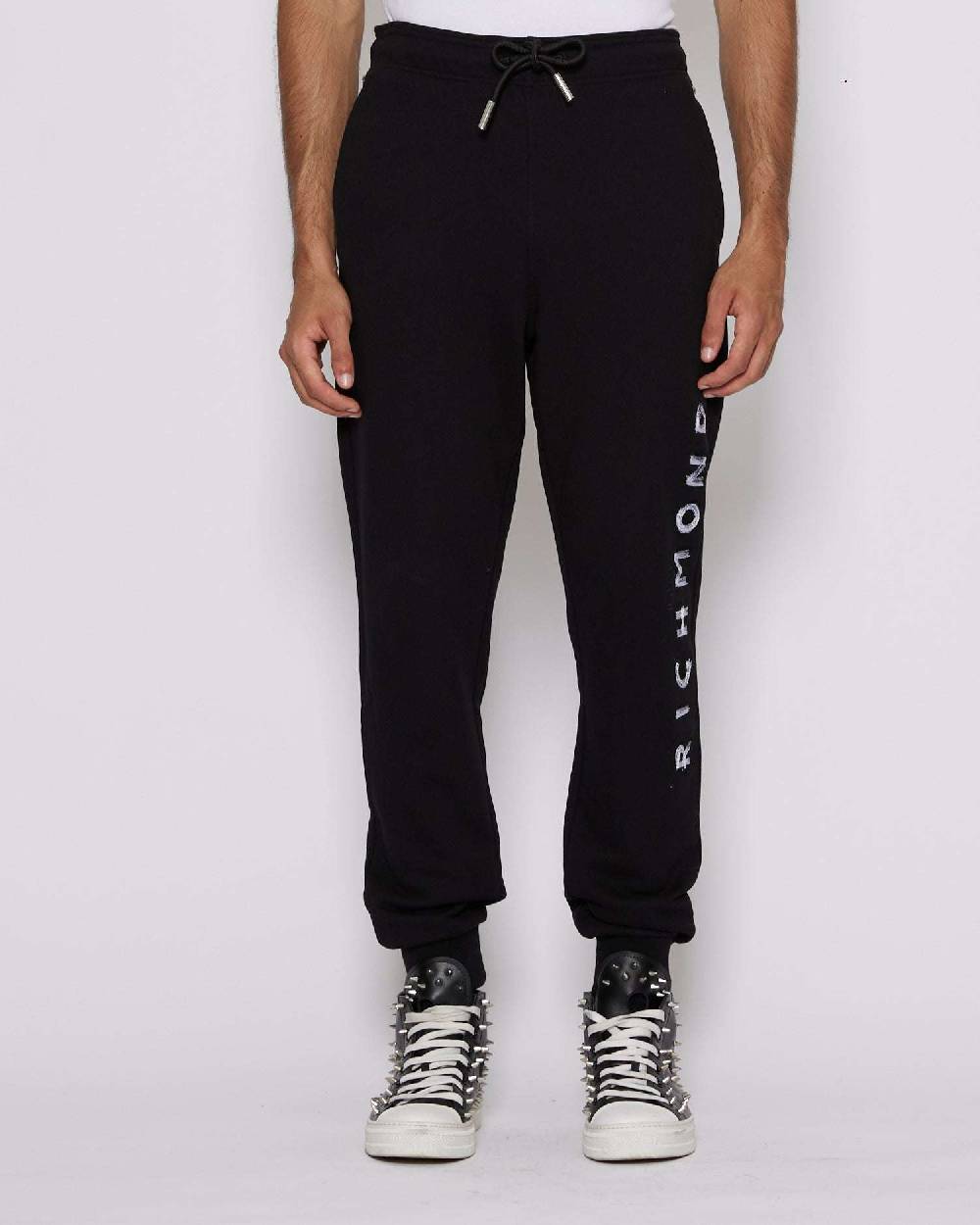 John Richmond Pantaloni da jogging con logo JR sul davanti 2025