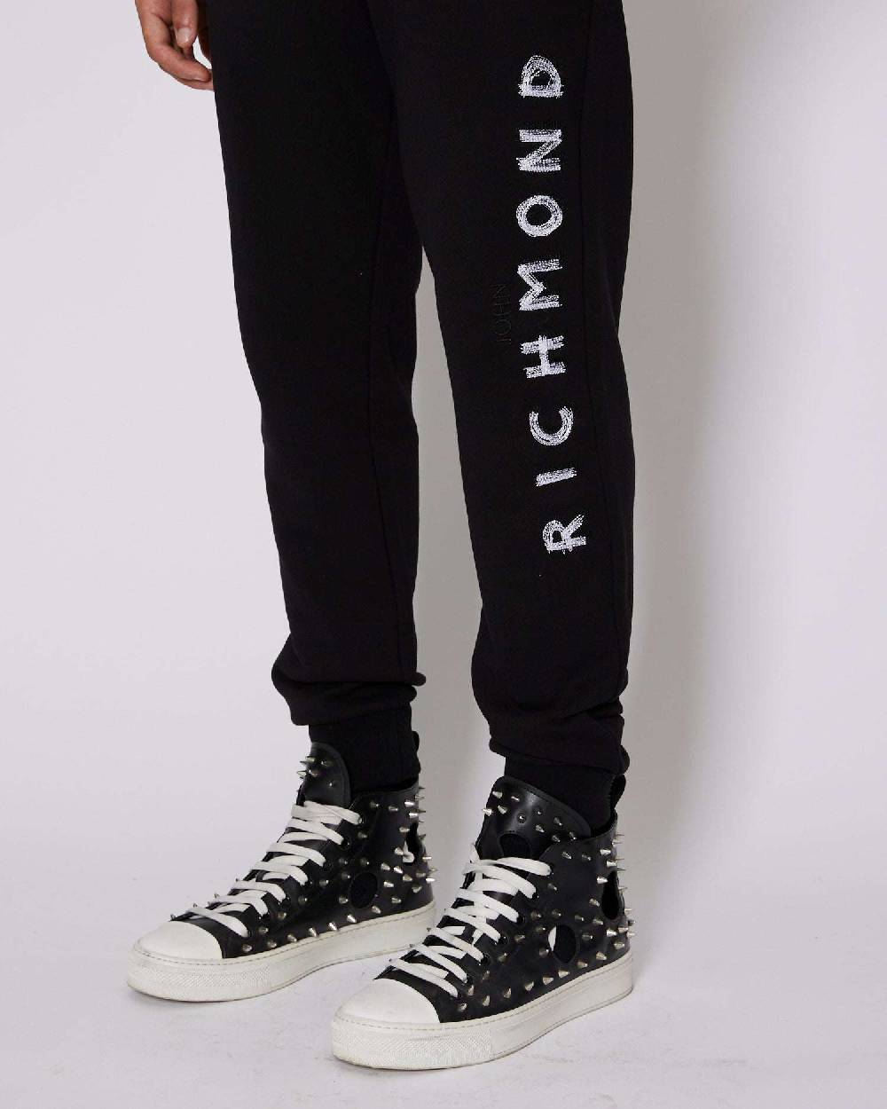 John Richmond Pantaloni da jogging con logo JR sul davanti 2025