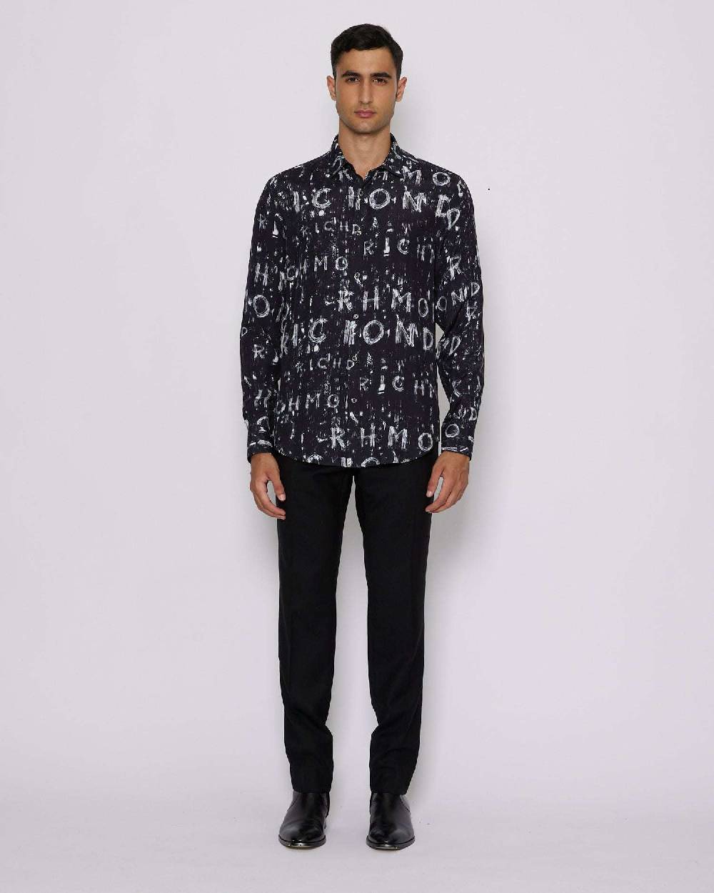 John Richmond Camicia con pattern tone sur tone Spedizione Gratuita