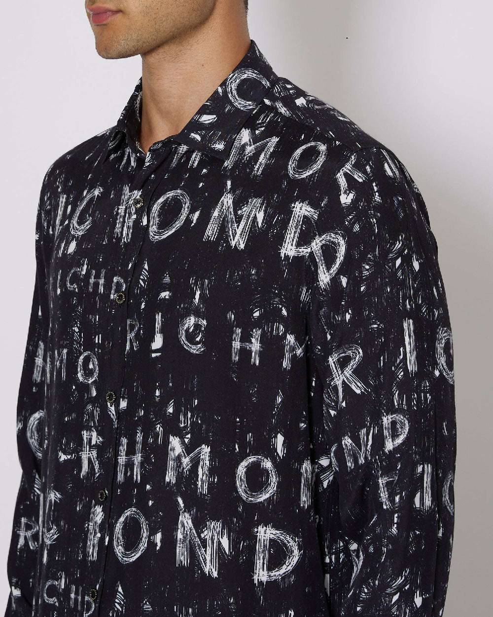 John Richmond Camicia con pattern tone sur tone Spedizione Gratuita