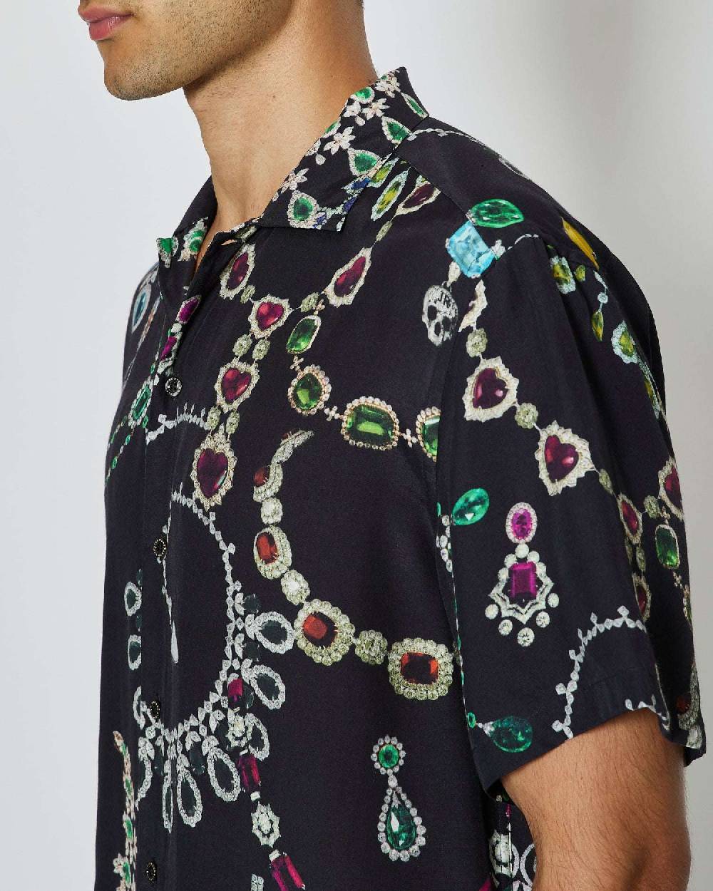 John Richmond Camicia con pattern tone sur tone Pezzi Unici