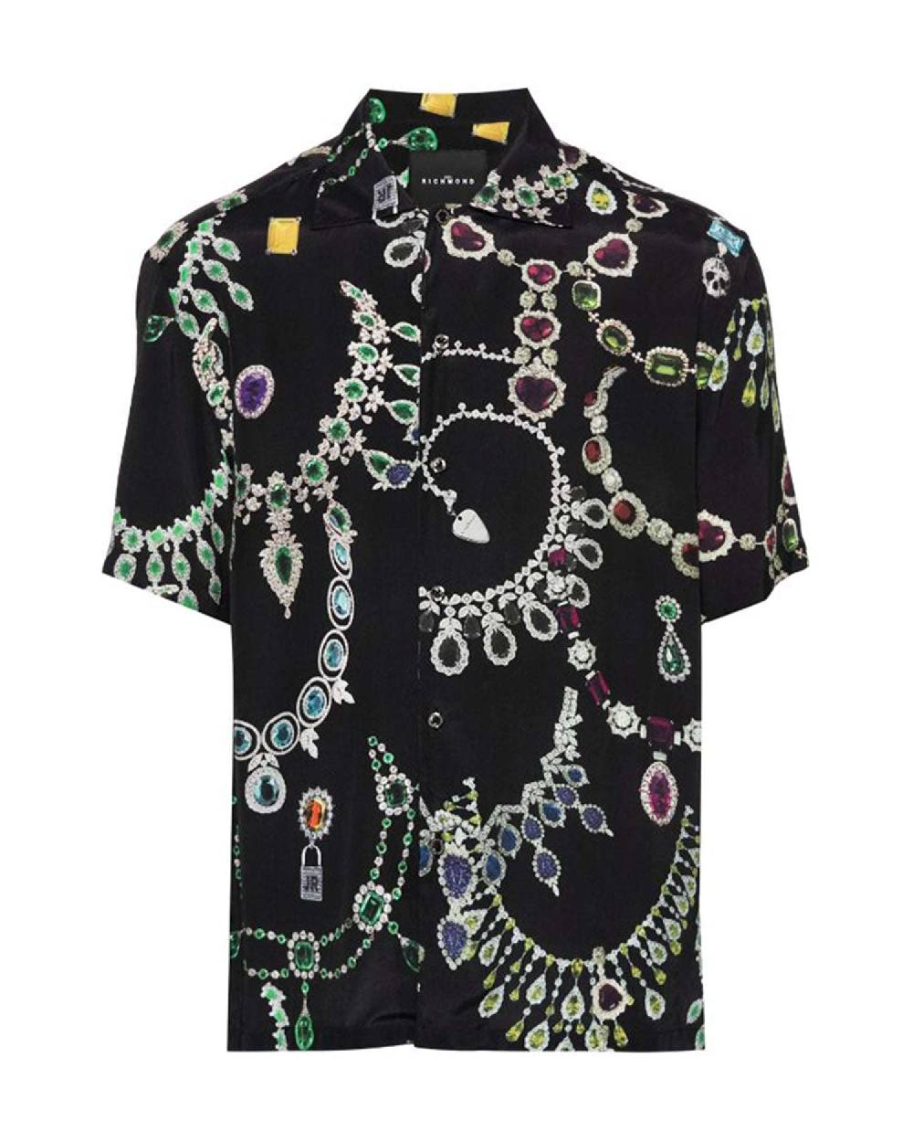 John Richmond Camicia con pattern tone sur tone Pezzi Unici