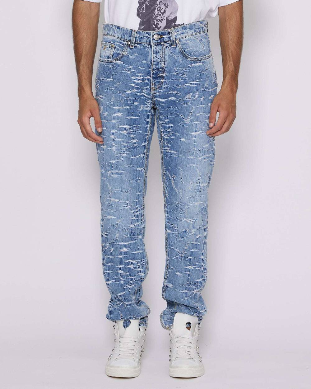 John Richmond Jeans slim con pattern Sottocosto