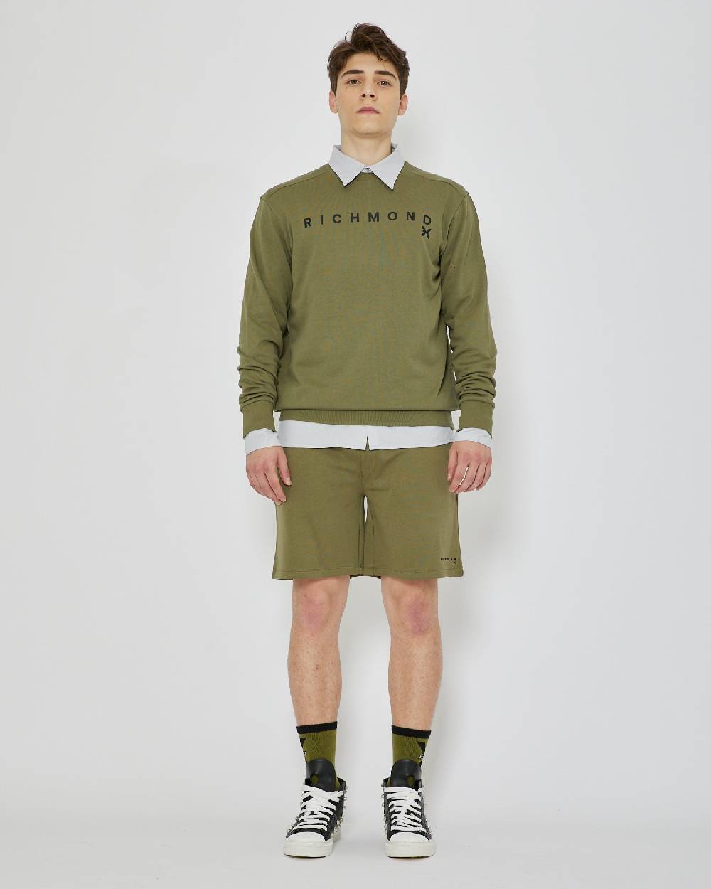 John Richmond Felpa con logo sul davanti Outlet