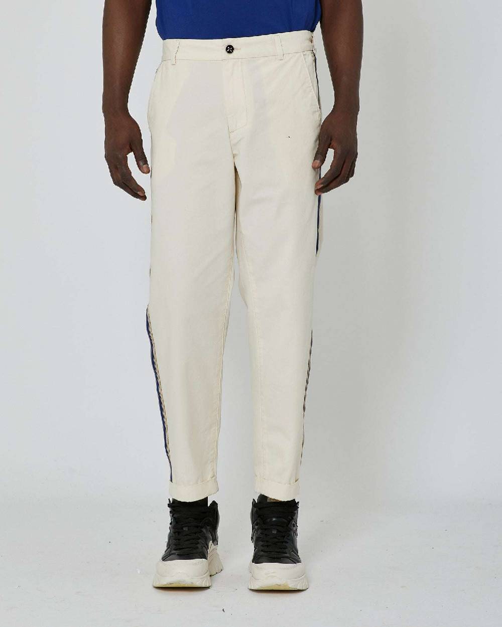 John Richmond Pantaloni slim fit con bande laterali Vendita Economica