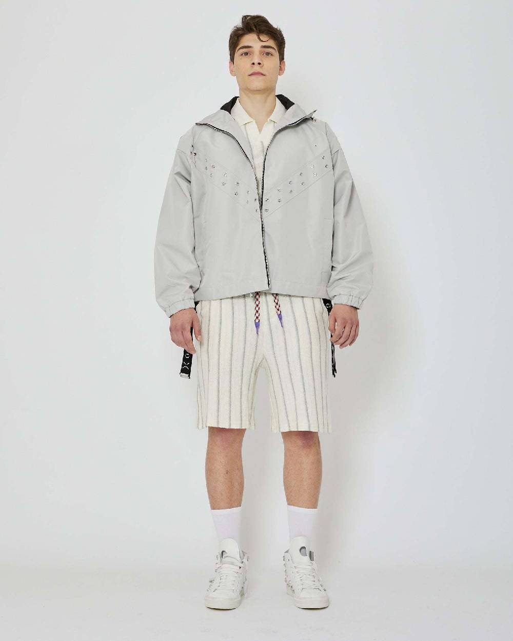John Richmond Polo con righe e scollo a V Italia