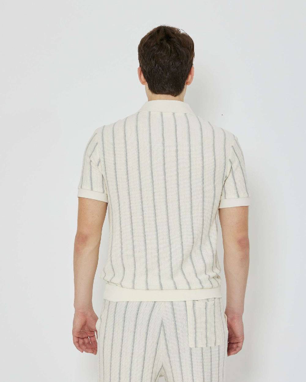 John Richmond Polo con righe e scollo a V Italia