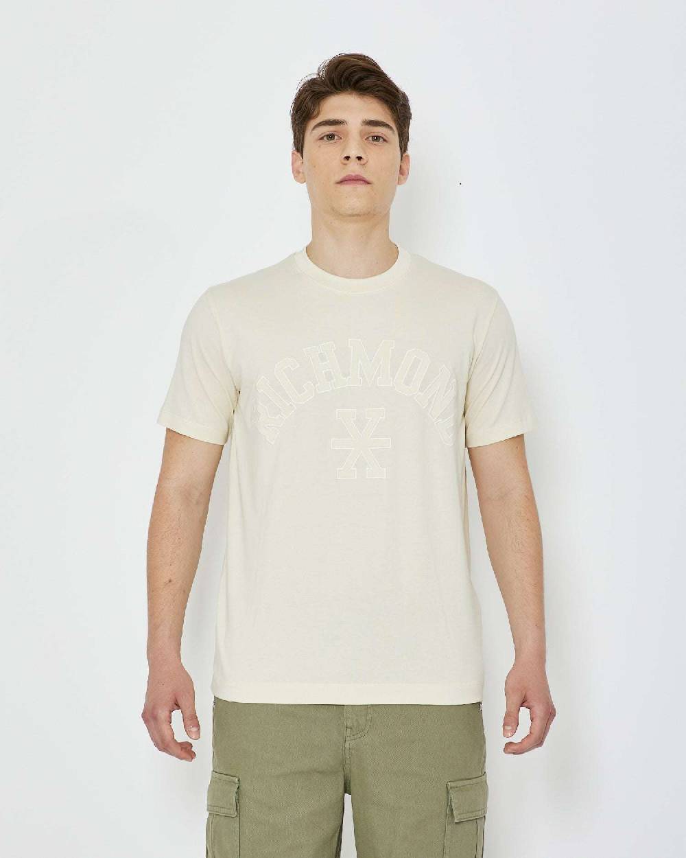 John Richmond T-shirt con logo a contrasto sul davanti Nuovo