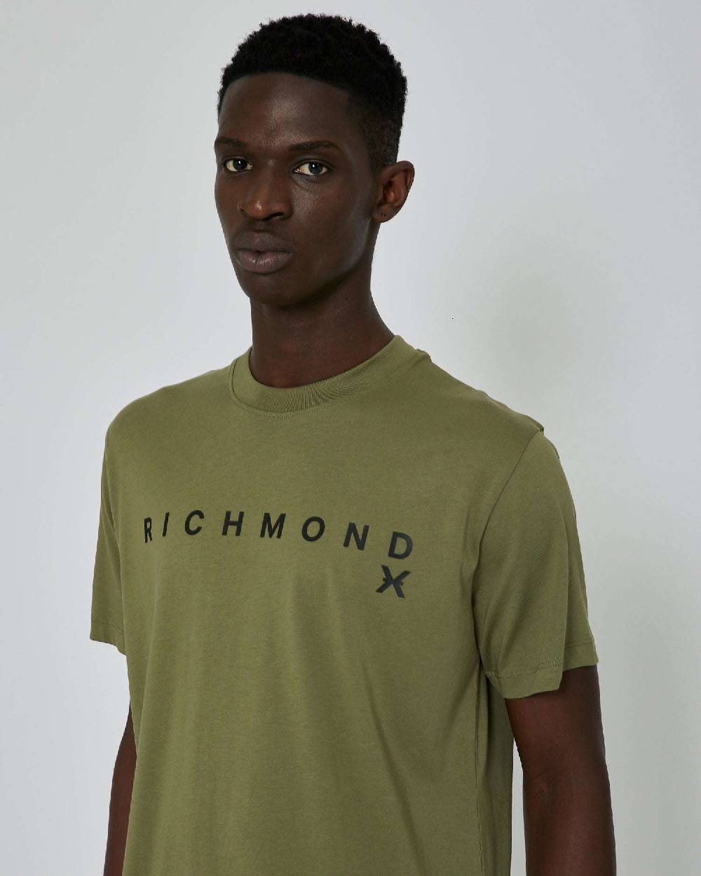 John Richmond T-shirt con logo a contrasto sul davanti Qualità