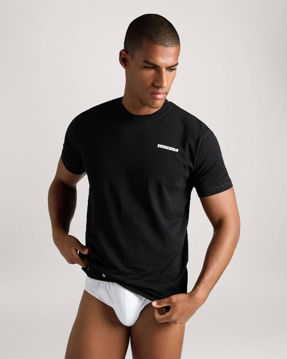 Richmondunderwear T-shirt regular con logo a contrasto Offerte
