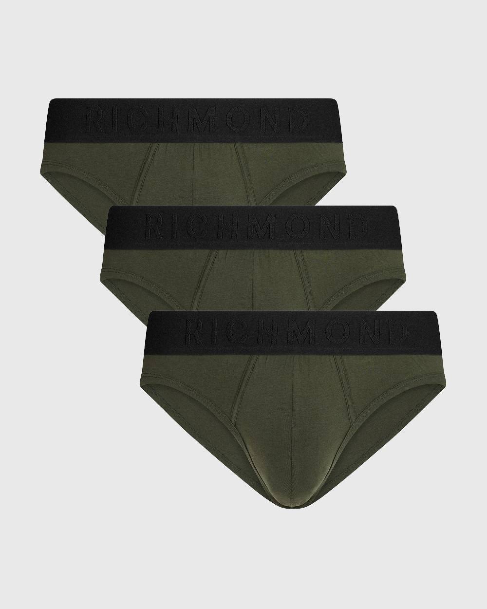 Richmondunderwear Tripack slip vita bassa tricolor in cotone pettinato Vendita Calda