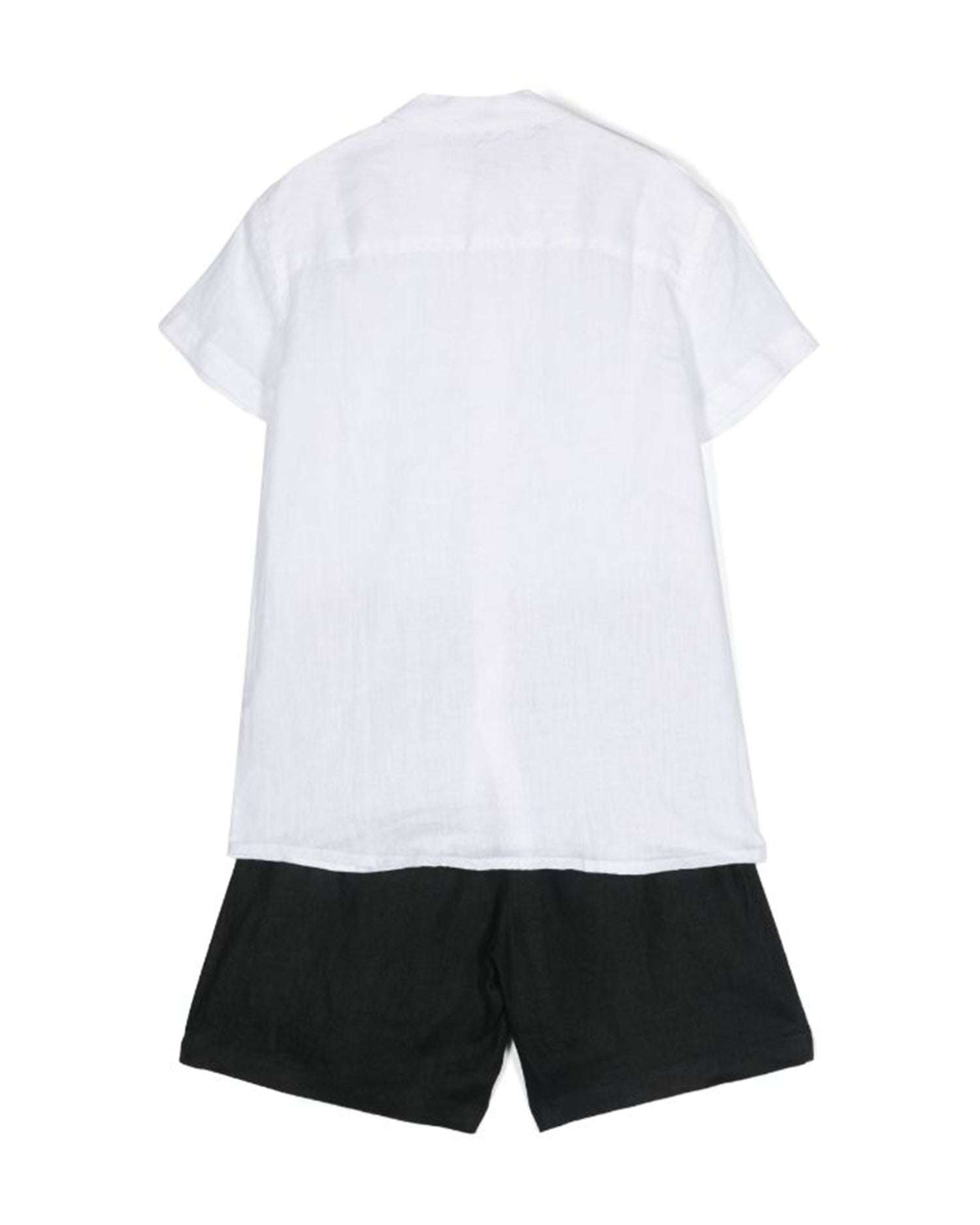 John Richmond kids Completo camicia e bermuda logo sul davanti Negozio