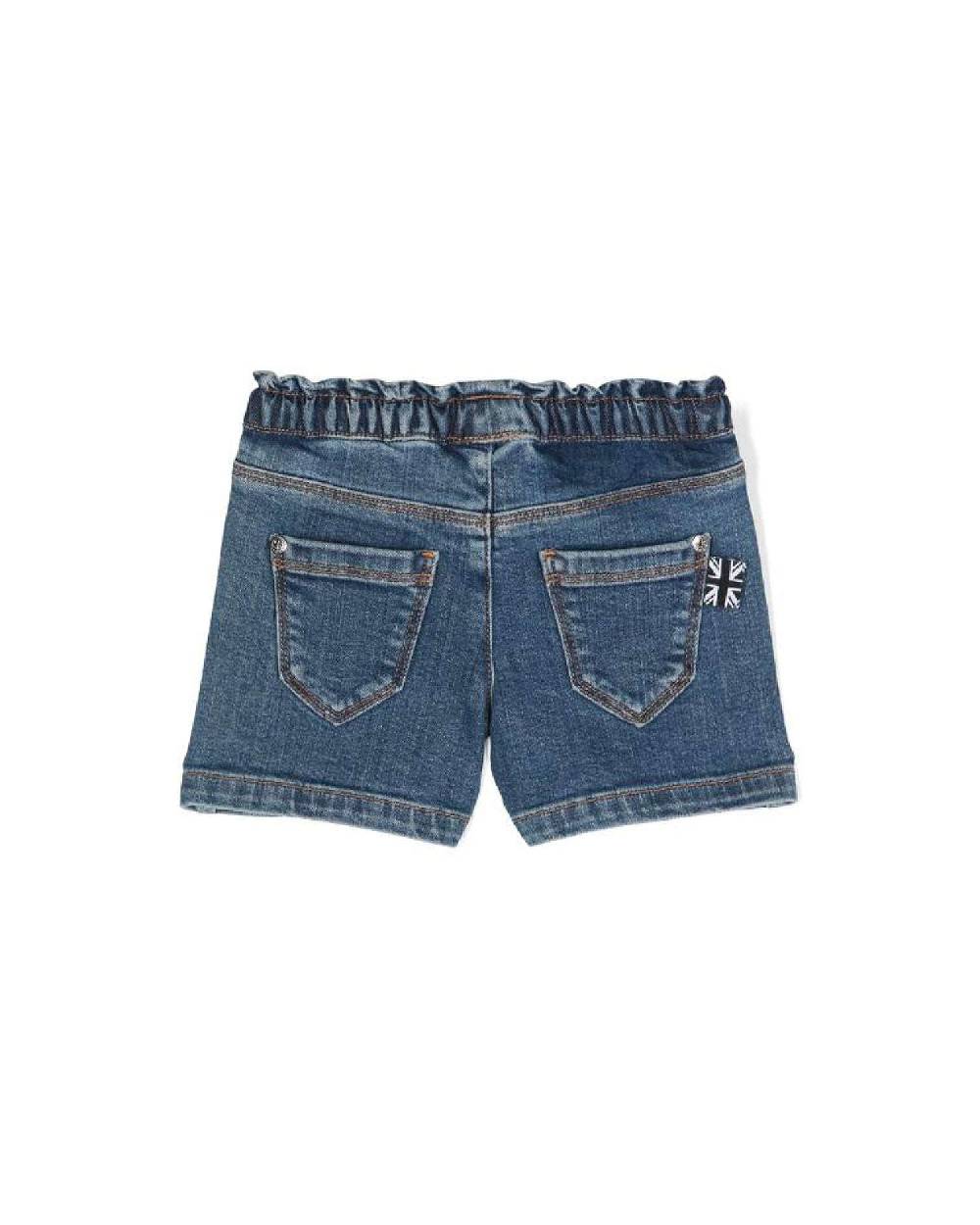 John Richmond kids Bermuda in denim con logo sul davanti Nuova