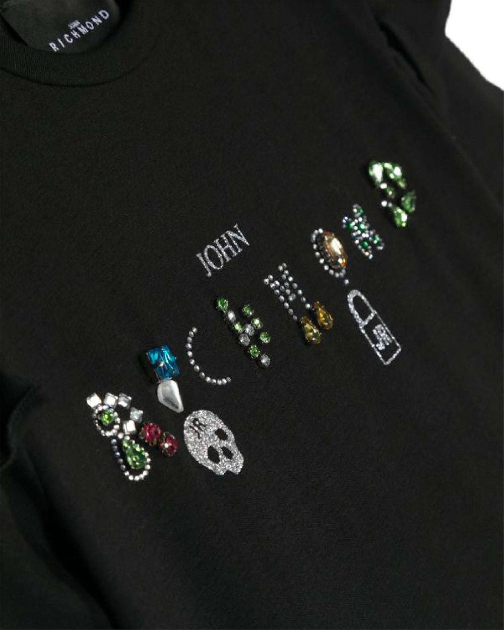John Richmond kids T-shirt con logo sul davanti 2025
