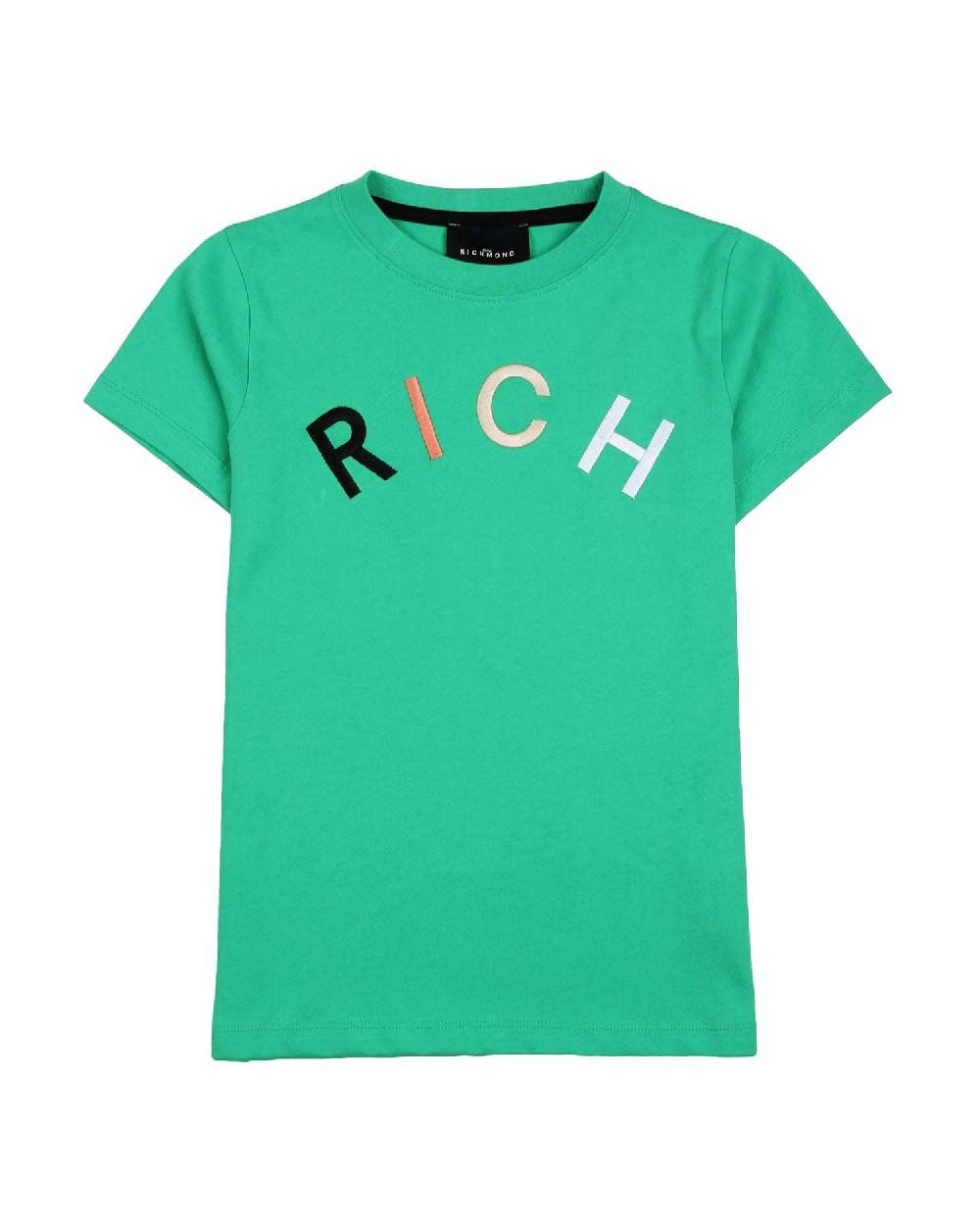 John Richmond kids T-shirt con logo sul davanti Italia