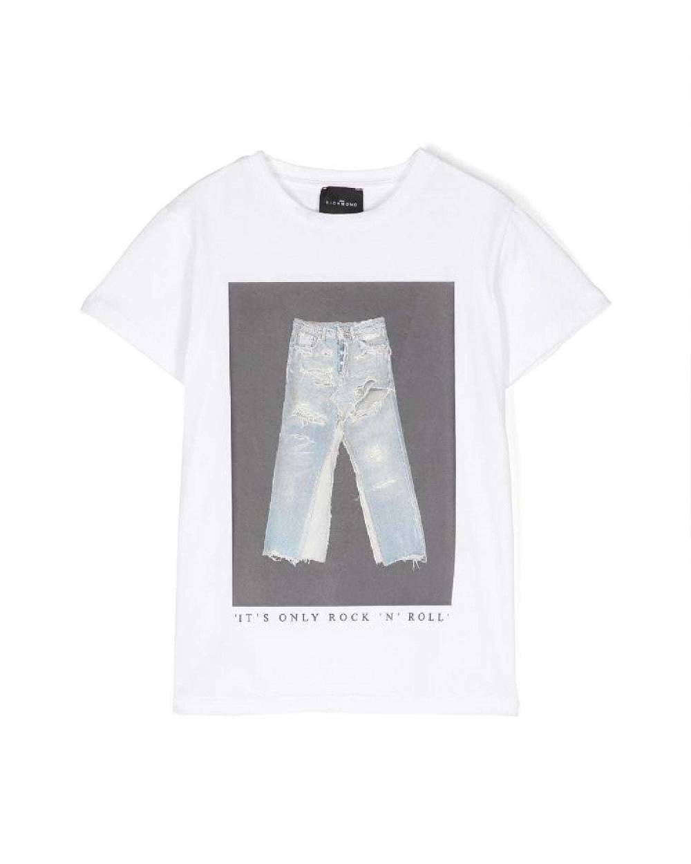 John Richmond kids T-shirt con grafica sul davanti e sul retro Qualità