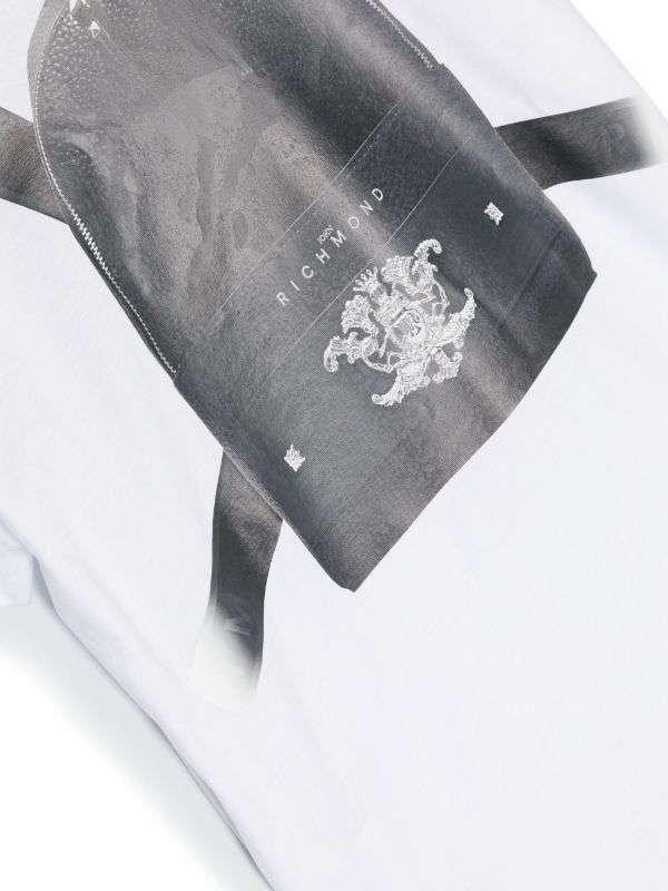 John Richmond kids T-shirt con stampa sul davanti e sul retro Promozione