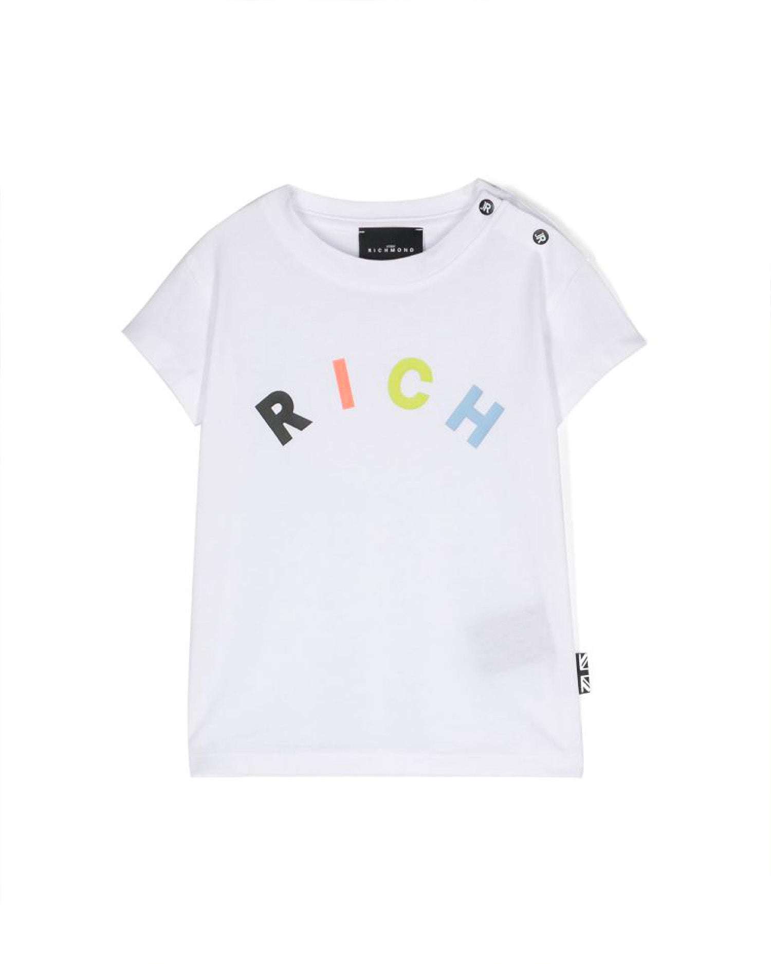 John Richmond kids Completo t-shirt con logo e bermuda Promozione Limitata