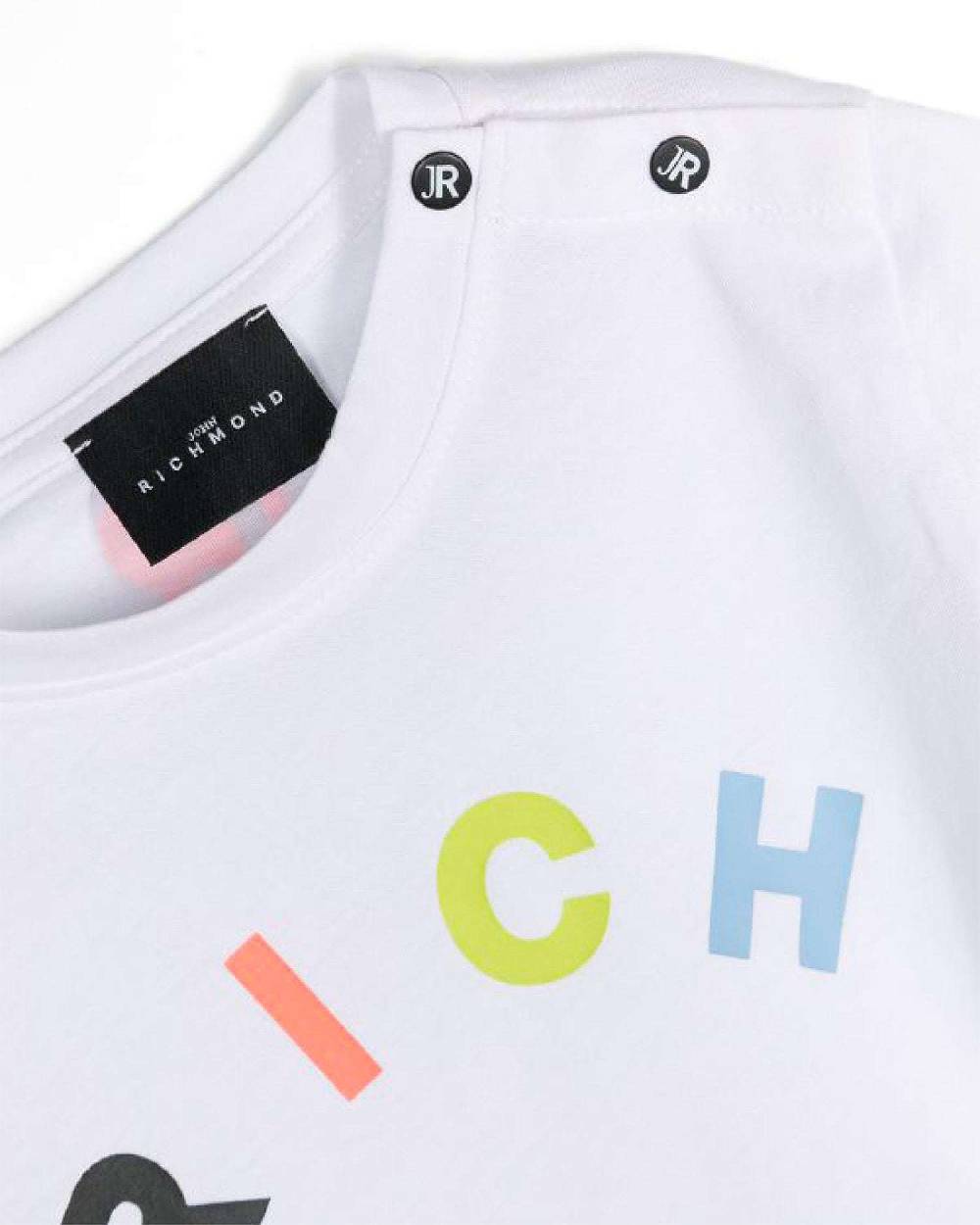 John Richmond kids Completo t-shirt con logo e bermuda Promozione Limitata