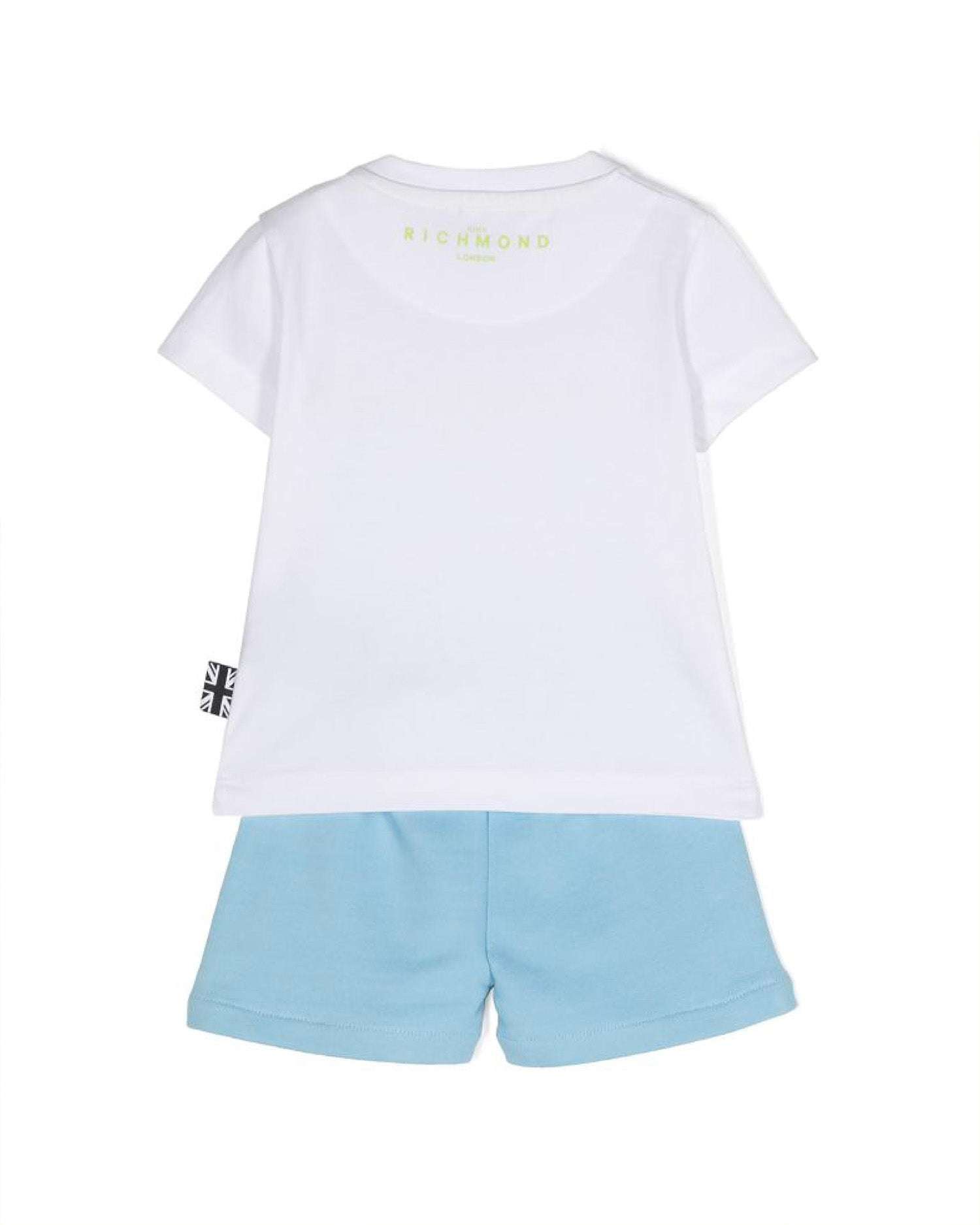 John Richmond kids Completo t-shirt con logo e bermuda Shopping Online