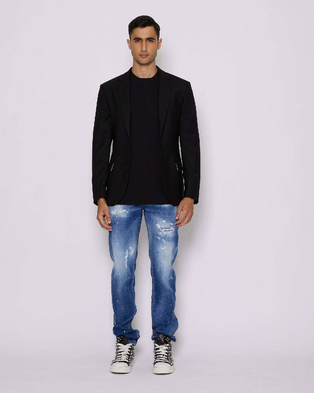 John Richmond Jeans slim con strappi sul davanti Vendita Calda