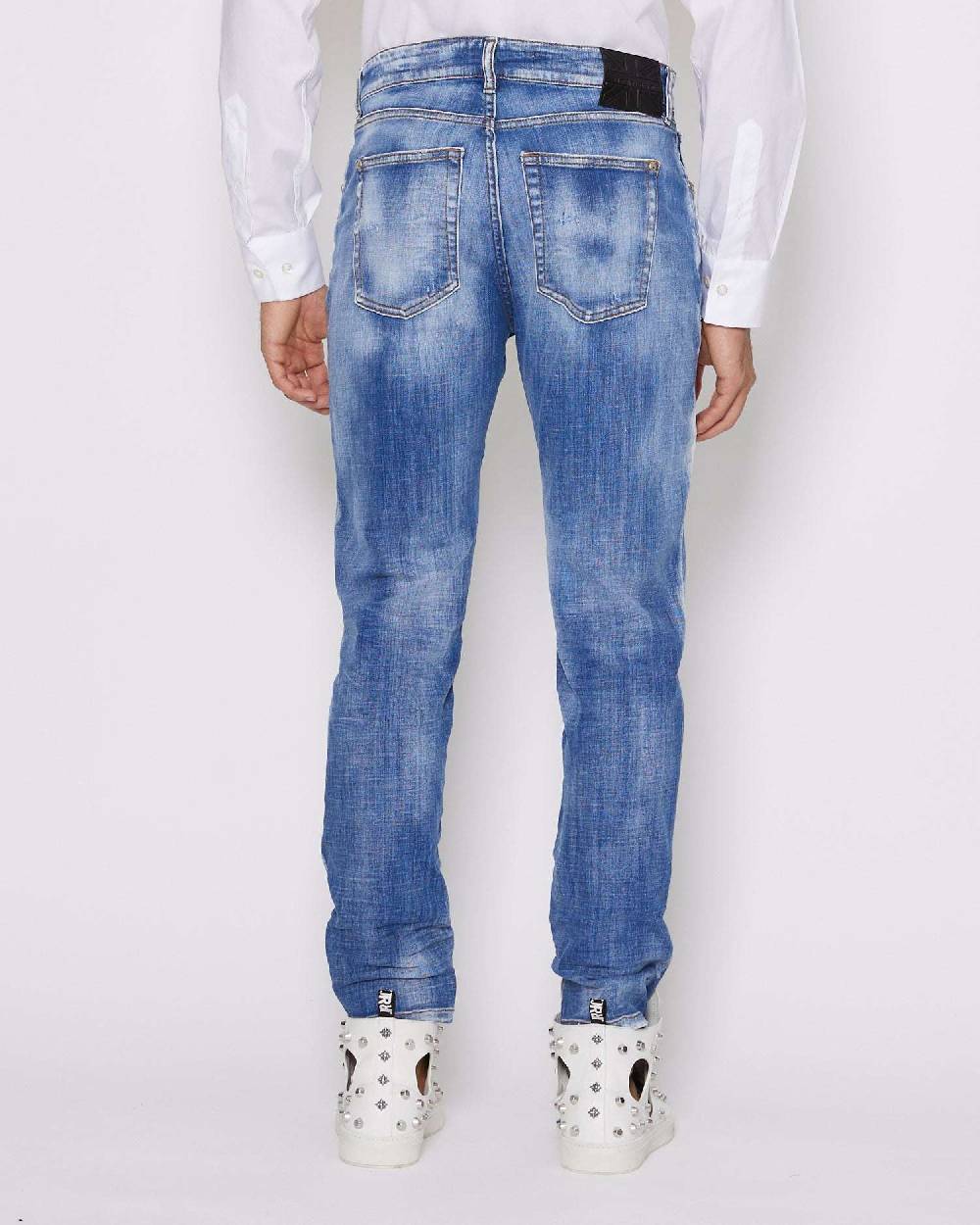 John Richmond Jeans slim con lavaggio effeto used In Saldo