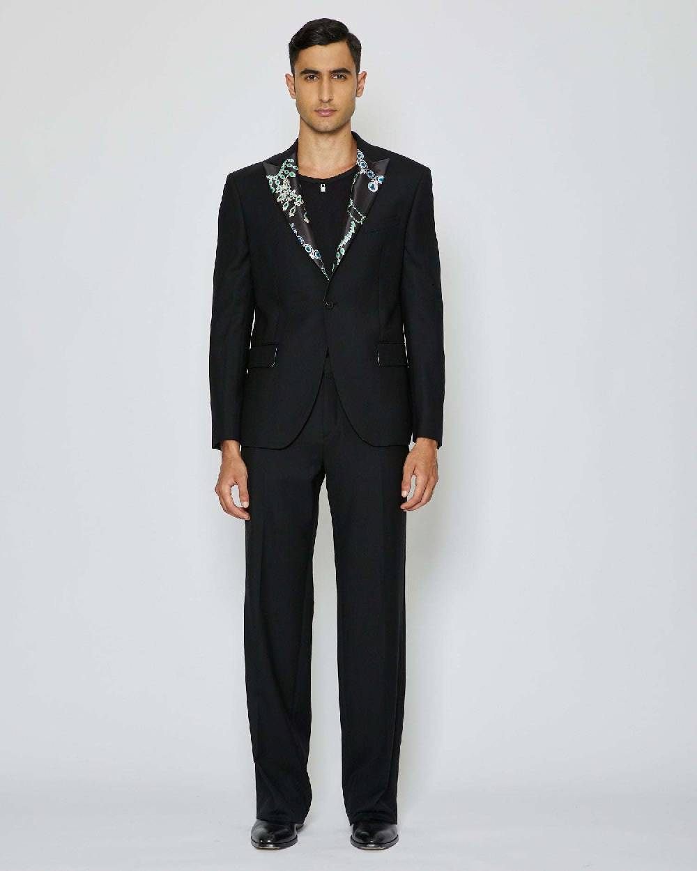 John Richmond Blazer monopetto con revers con pattern Nuova
