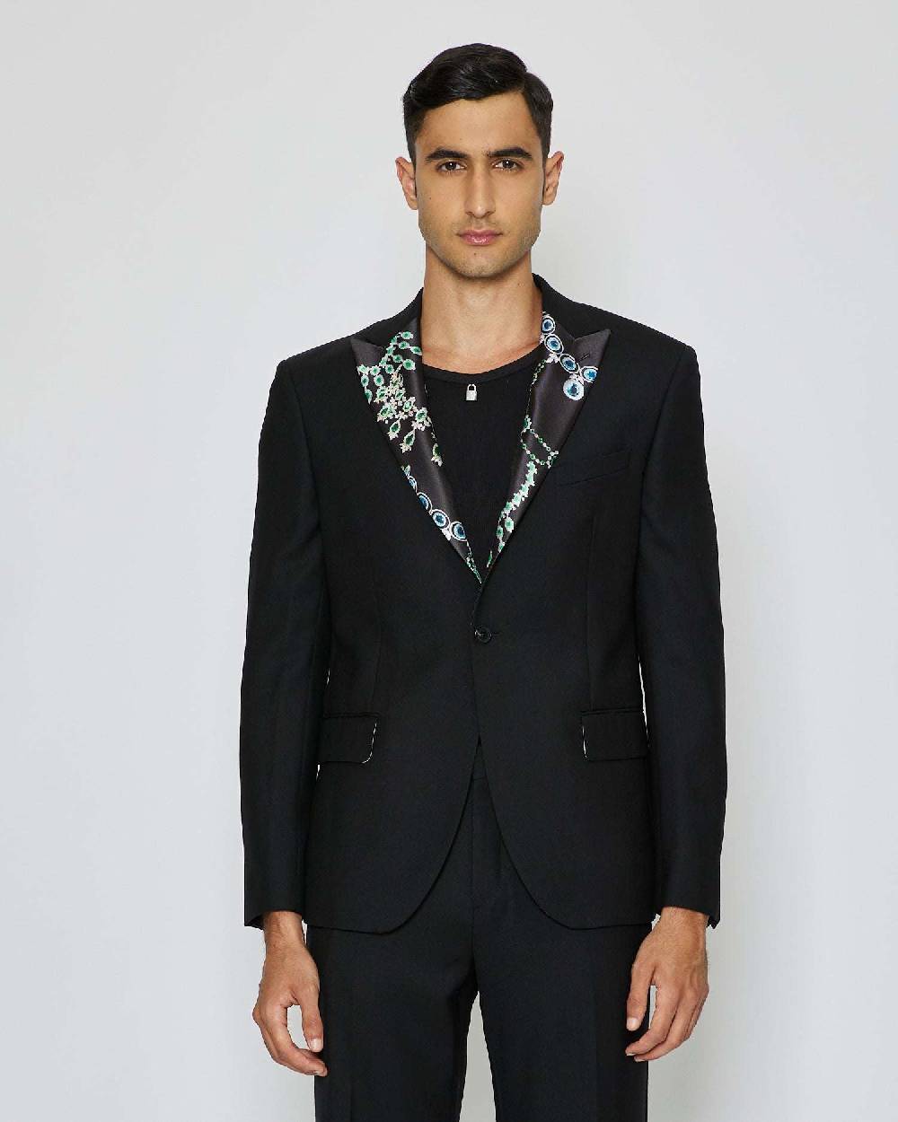 John Richmond Blazer monopetto con revers con pattern Nuova
