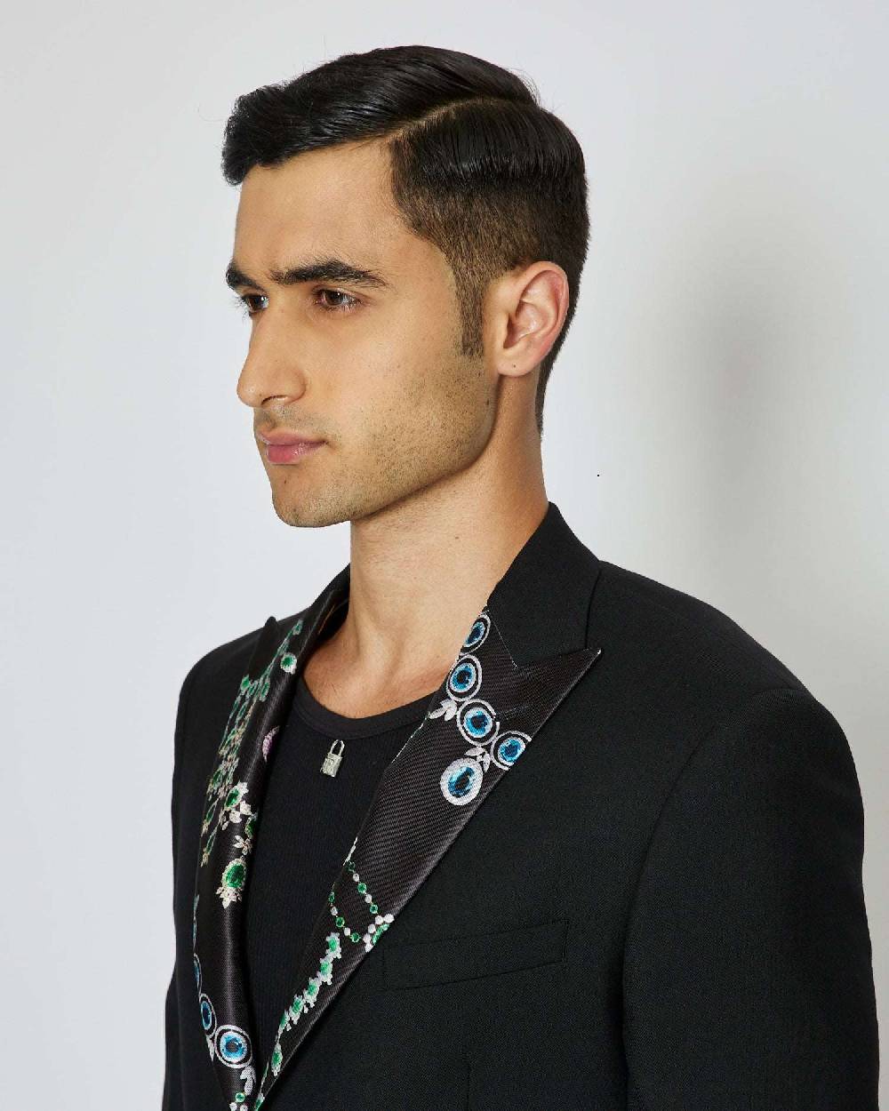 John Richmond Blazer monopetto con revers con pattern Nuova