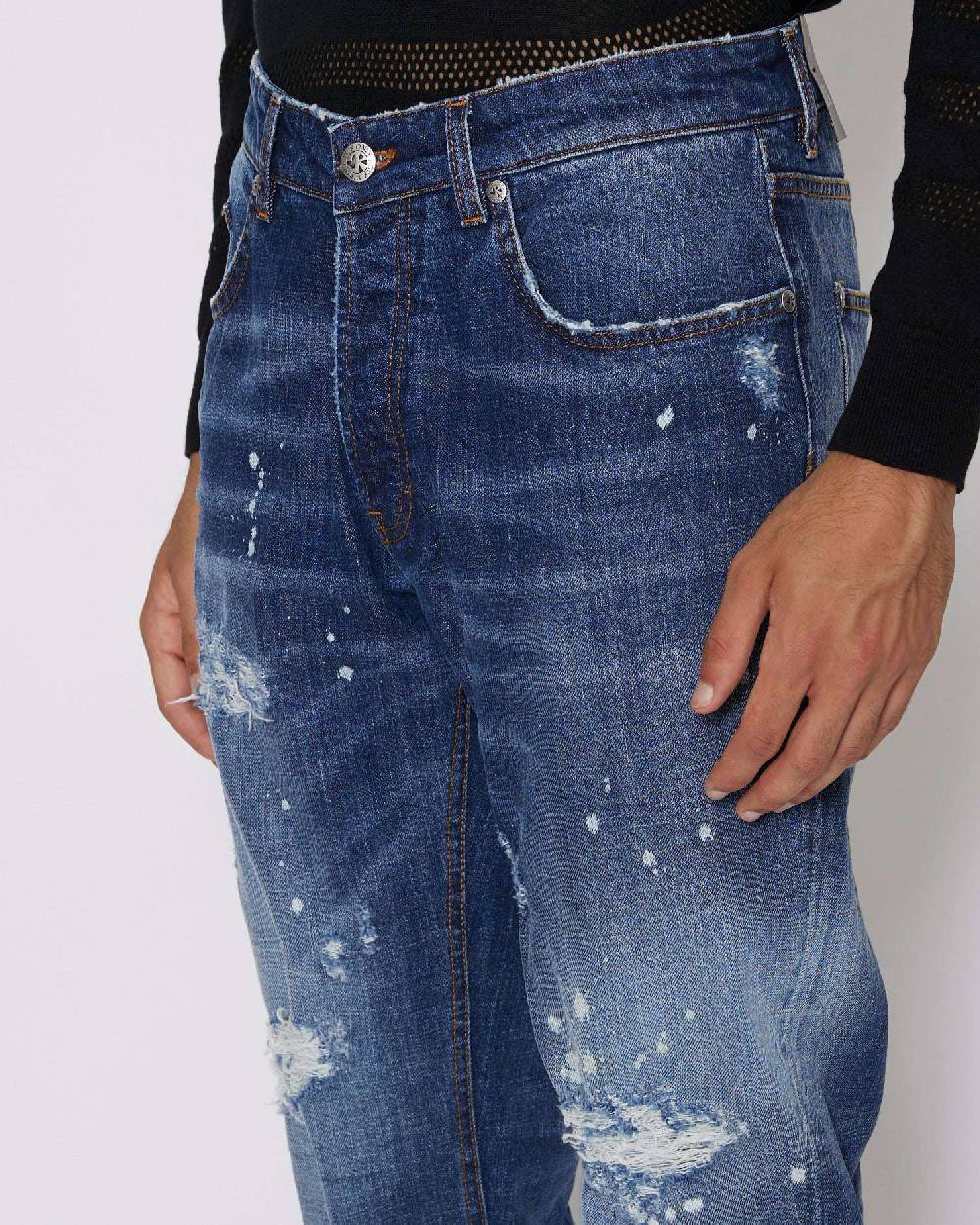 John Richmond Jeans slim con strappi sul davanti Moda