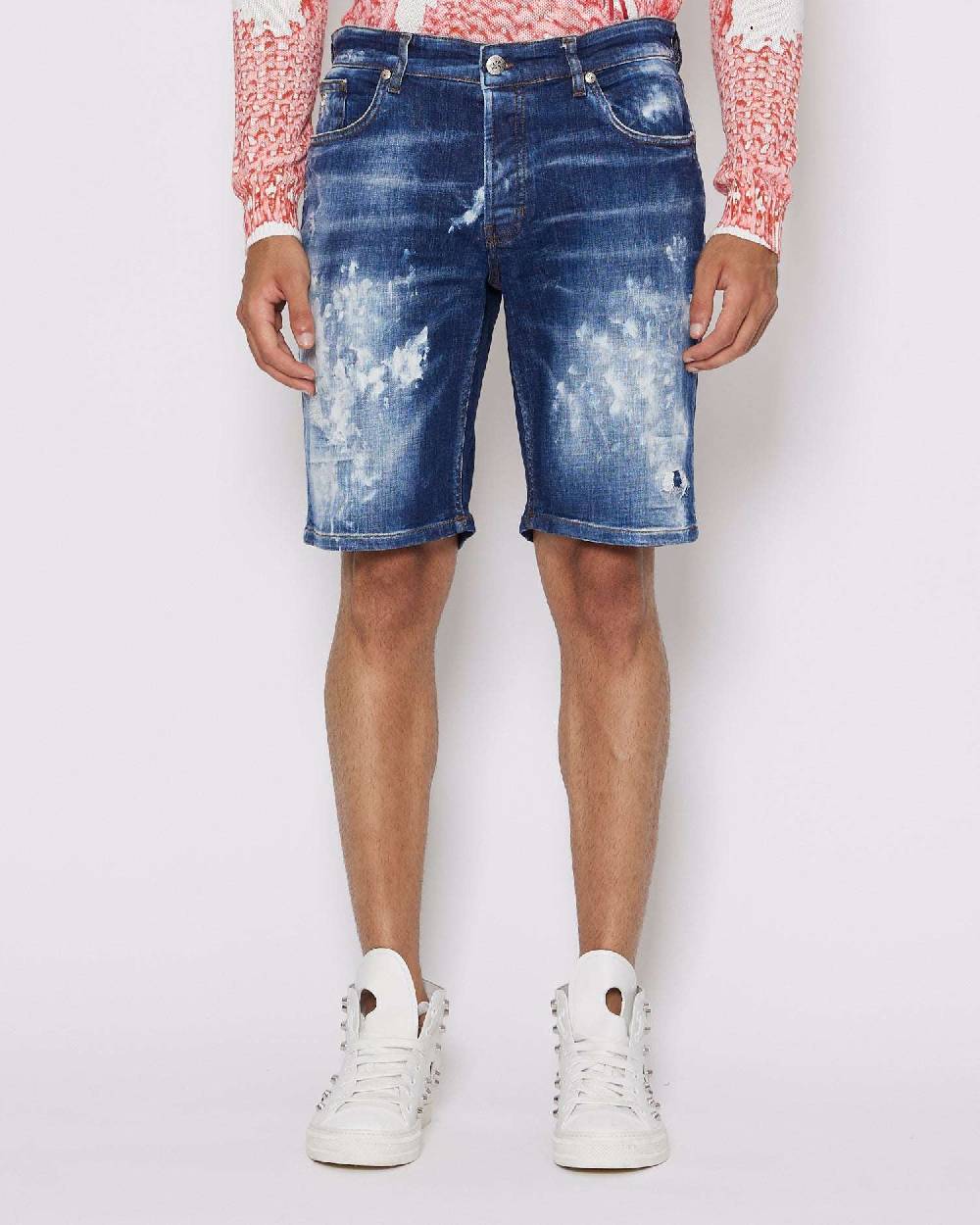 John Richmond Bermuda in denim con lacerazioni effetto used Cyber Monday