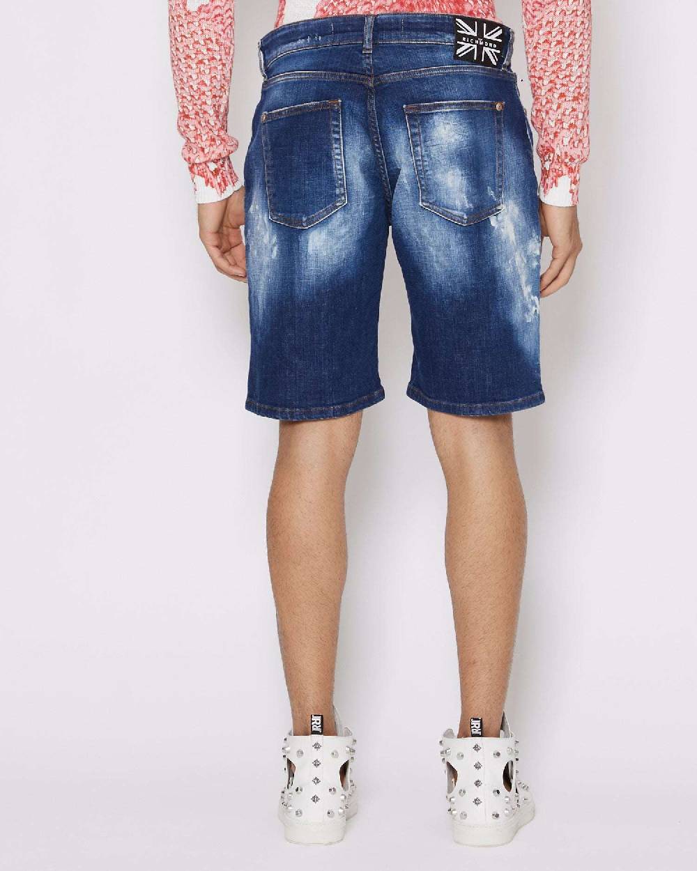 John Richmond Bermuda in denim con lacerazioni effetto used Cyber Monday