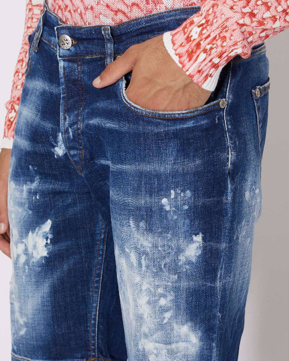 John Richmond Bermuda in denim con lacerazioni effetto used Cyber Monday