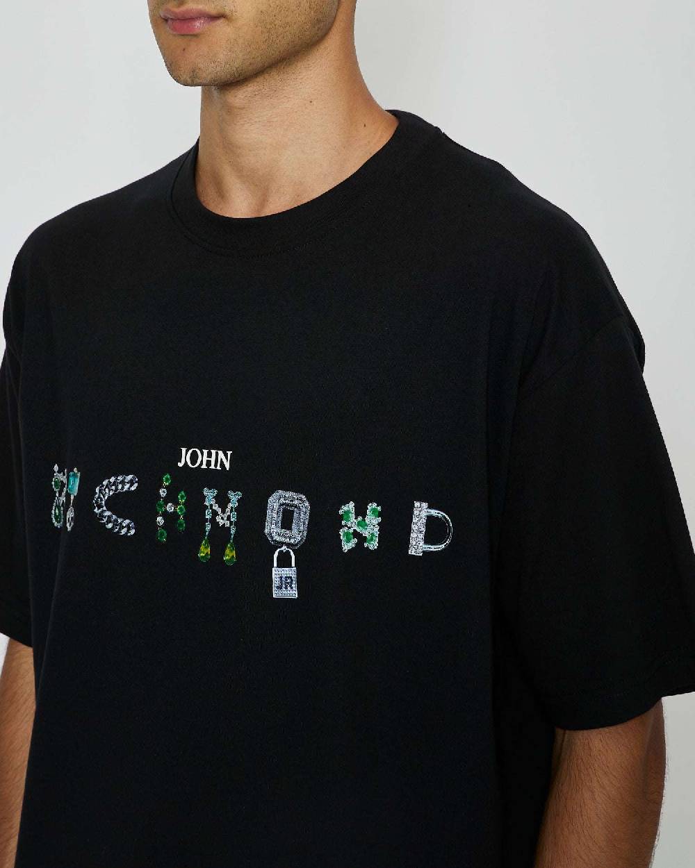 John Richmond T-shirt con logo sul davanti Soddisfazione Garantita