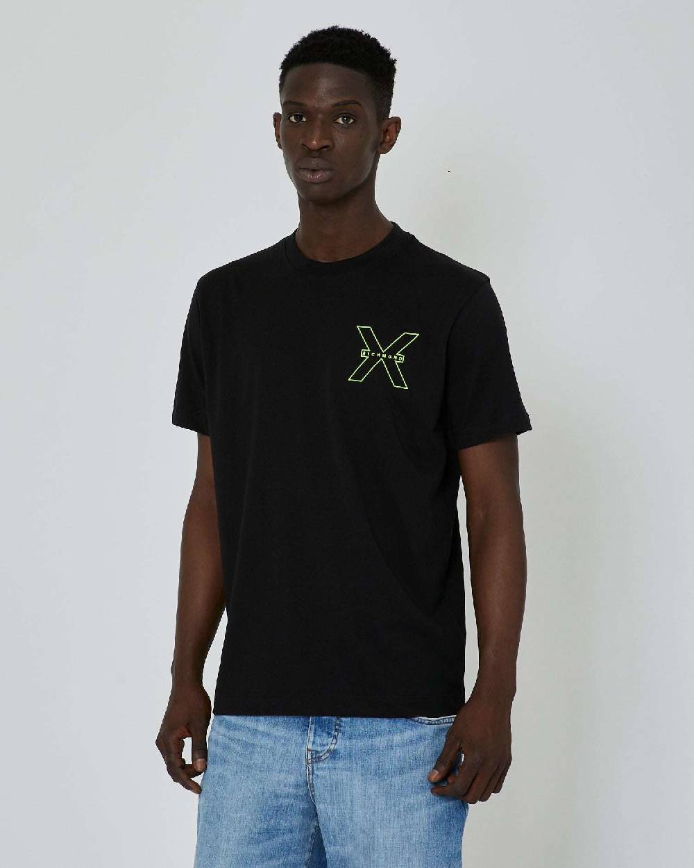 John Richmond T-shirt con logo a contrasto sul davanti Saldi Di Fabbrica