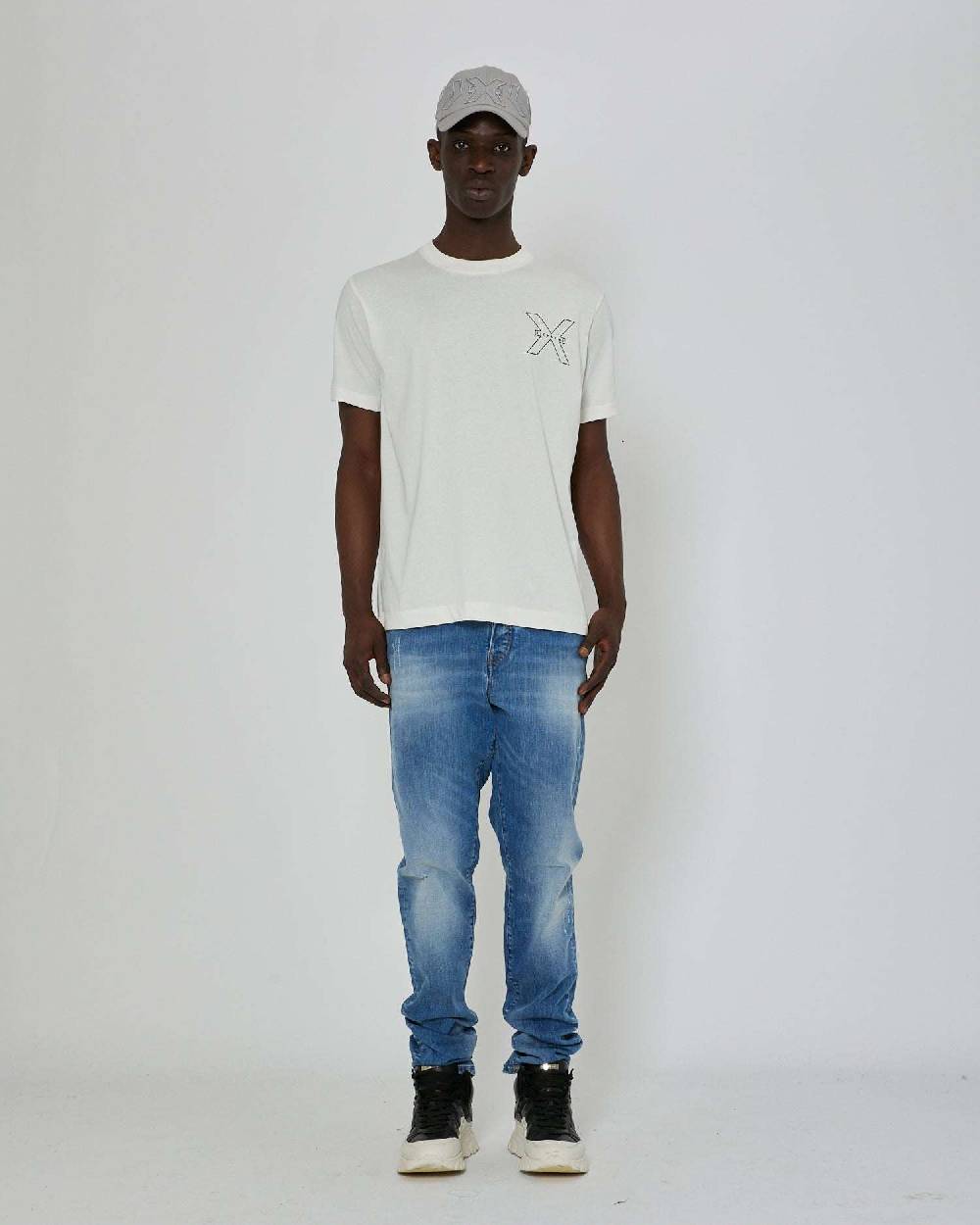John Richmond T-shirt con logo a contrasto sul davanti Saldi Di Fabbrica