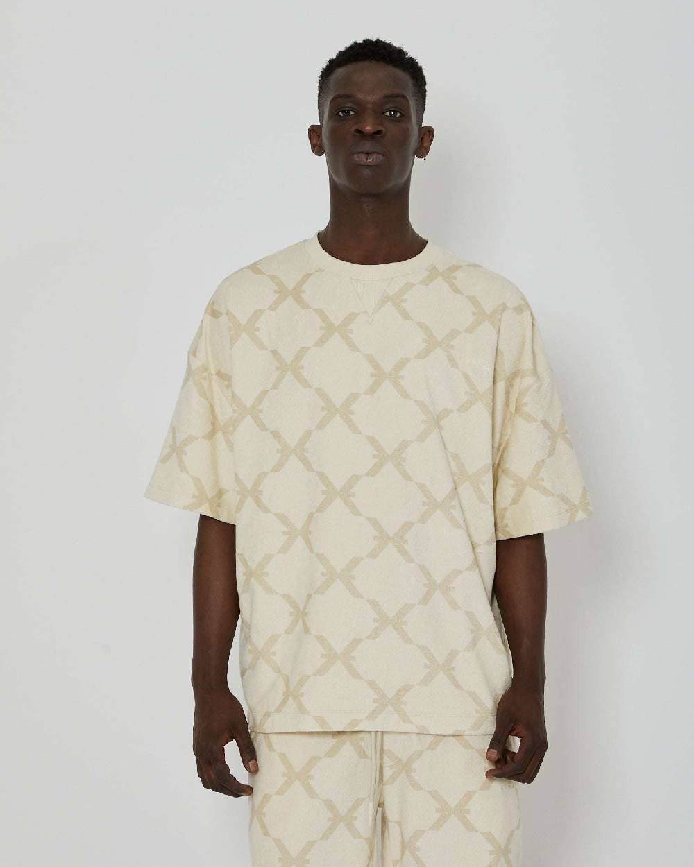 John Richmond T-shirt over con pattern ton sur ton Negozio