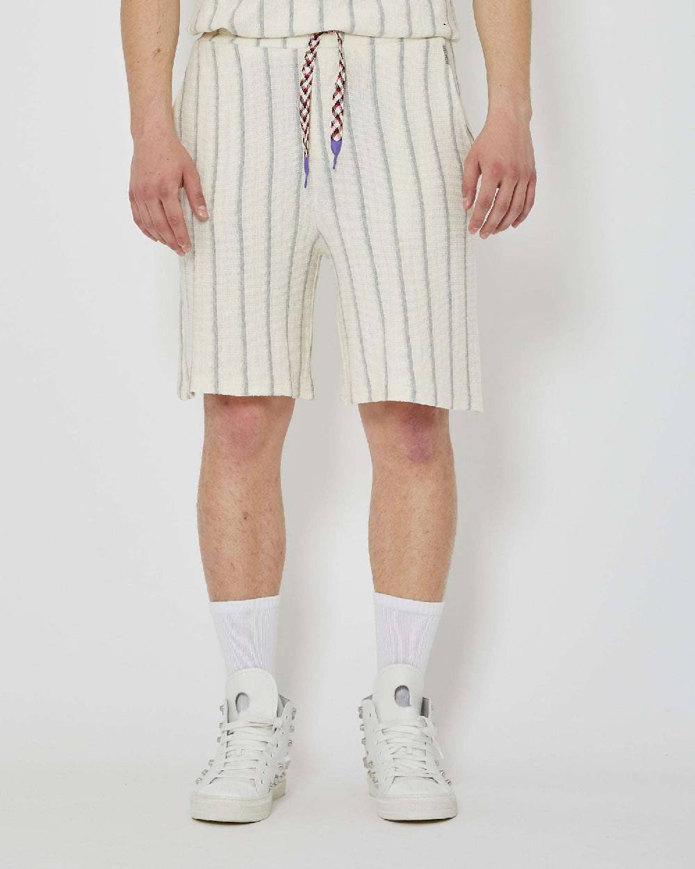 John Richmond Bermuda a righe con coulisse Nuova