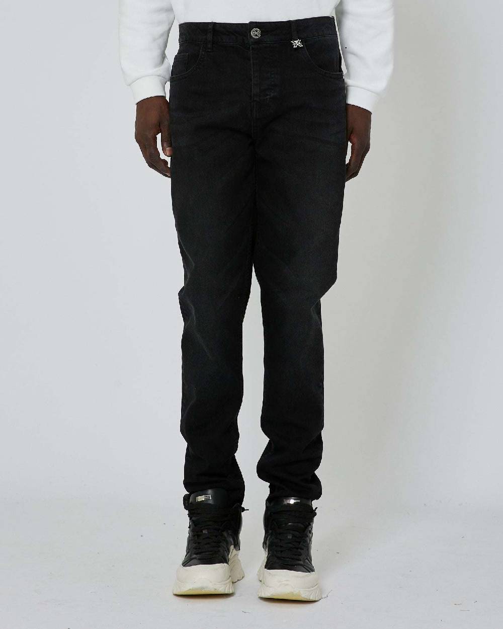 John Richmond Jeans slim fit con etichetta metallica sul davanti In Linea