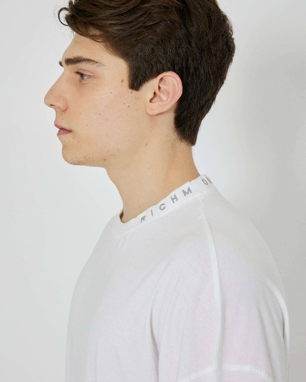 John Richmond T-shirt over con logo sullo scollo Qualità
