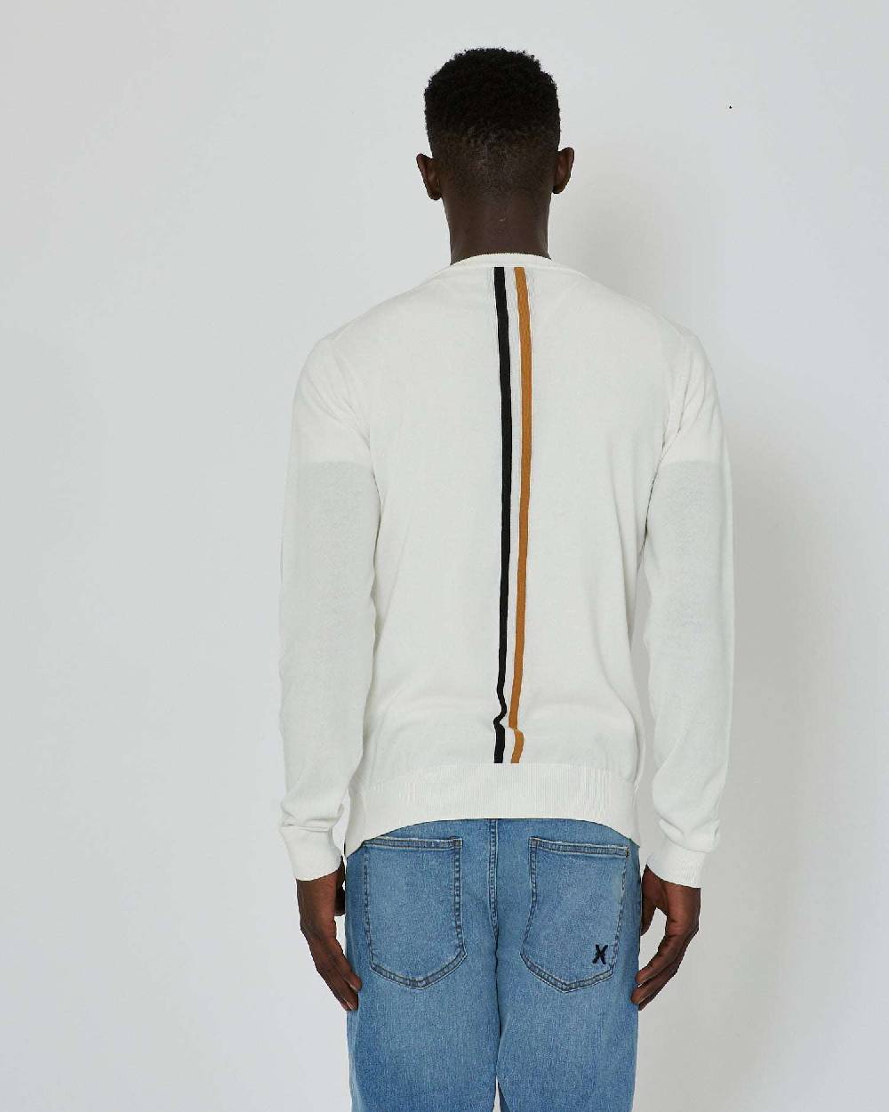 John Richmond Cardigan con logo a contrasto sul davanti e banda bicolor sul retro Pezzi Unici