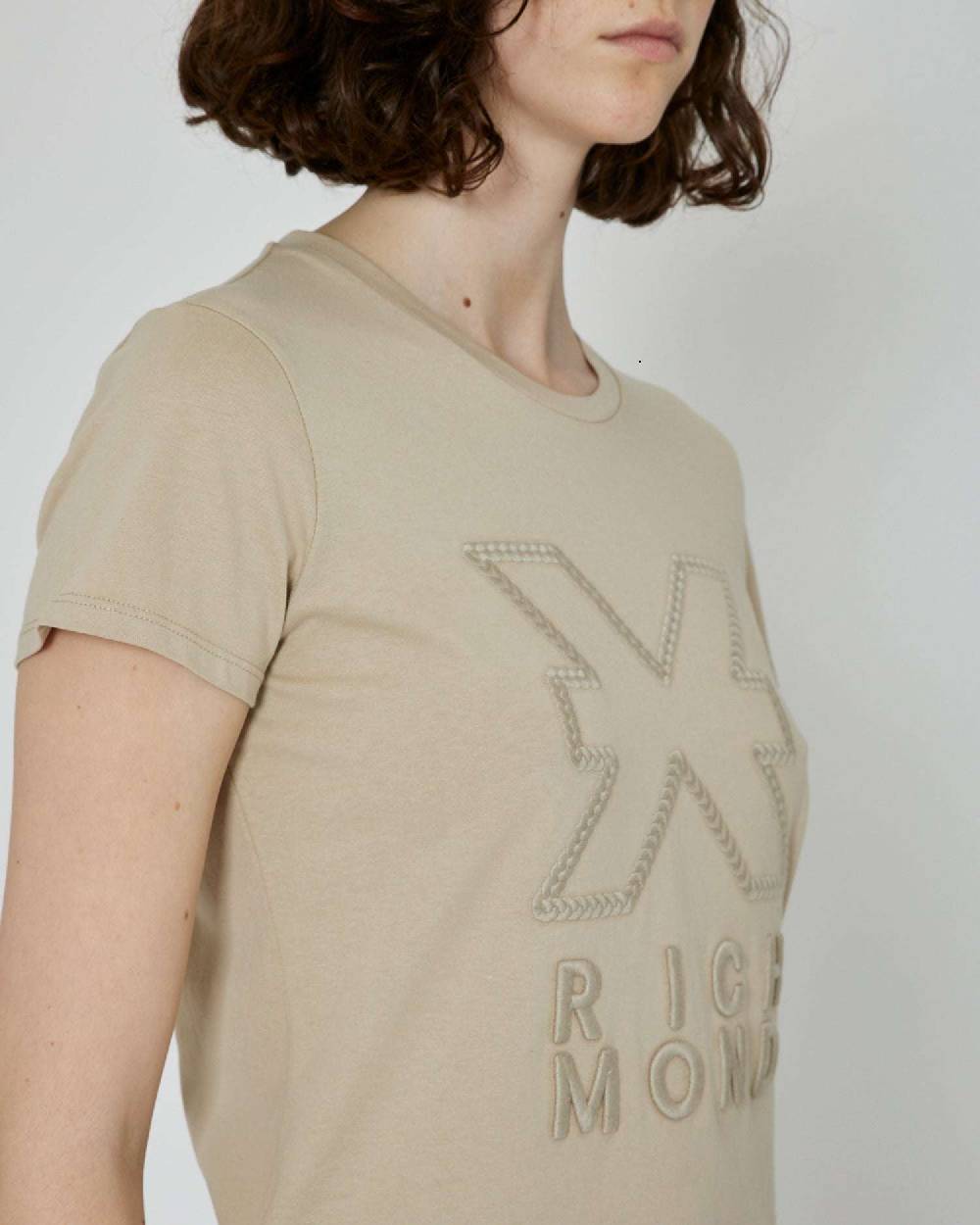 John Richmond T-shirt con stampa applicata sul davanti Nuovo