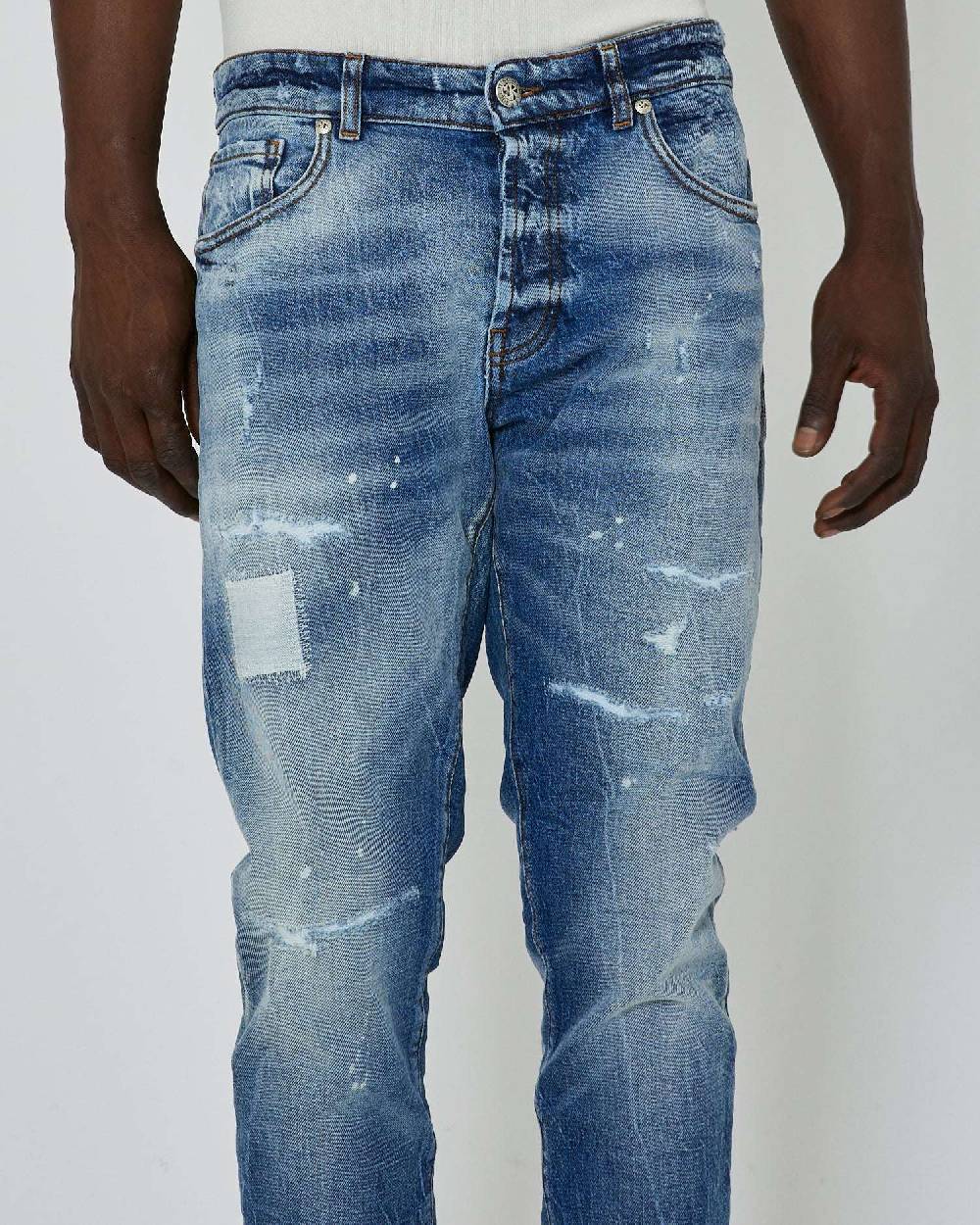 John Richmond Jeans slim lavaggio chiaro In Vendita