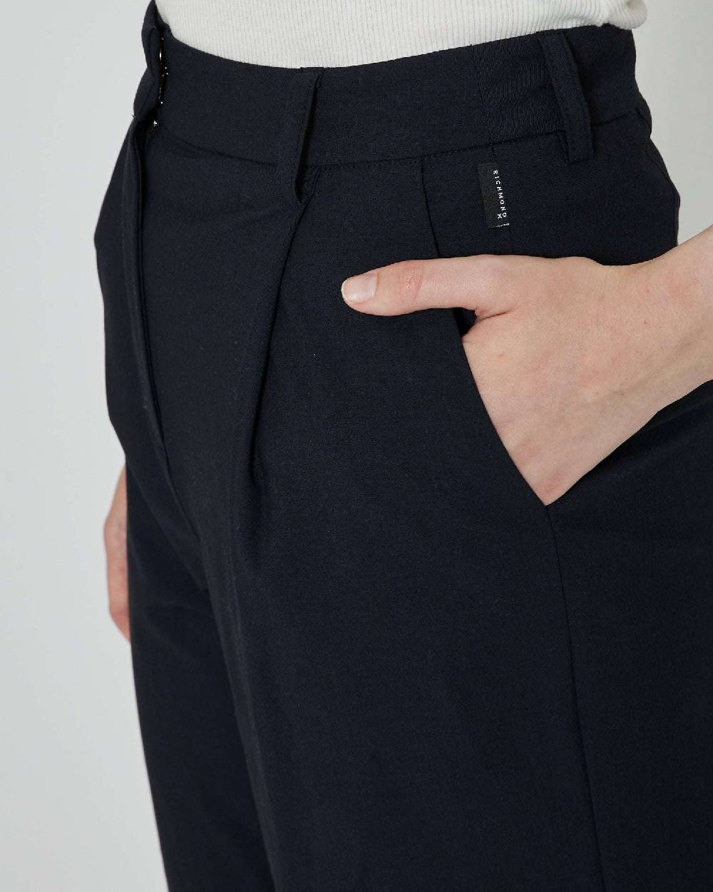 John Richmond Pantaloni dritti con etichetta logata Hotsell