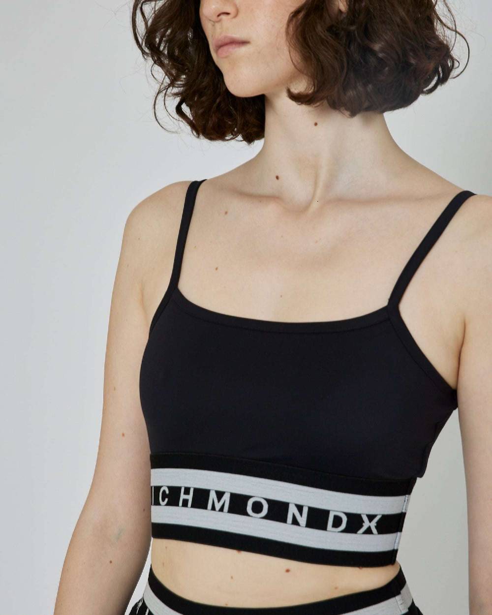 John Richmond Top crop con vita elasticizzata Vendite Flash